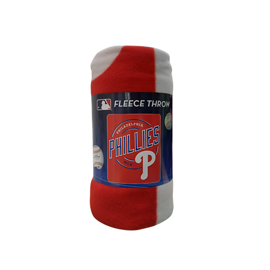 NORTHWEST FLEECE THROW 127X152 CAMPAIGN DESIGN MLB PHILLIES TEAM COLOR